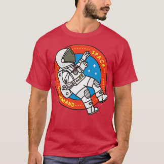 Camiseta Barrafa de Astronauta Flutuando no Espaço