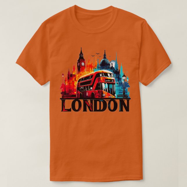 Camiseta Barramento de Londres 1 (Frente do Design)