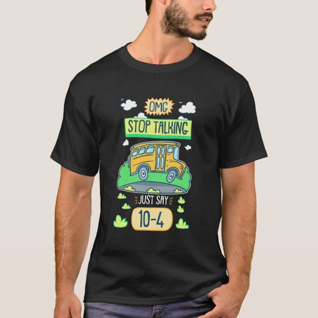 Camiseta Barramento Driver Omg Pare De Falar (Frente)