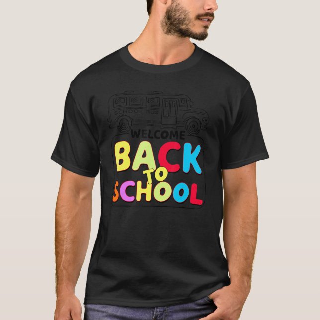 Camiseta Barramento Escolar Bem-Vindo De Volta Ao Professor (Frente)