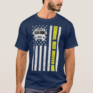 Camiseta Barramento Escolar Motorista de Bandeira Americana