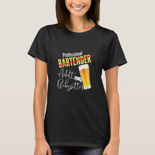 Camiseta Barramento Profissional Babysitter Bebida Engraçad
