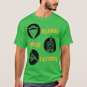 Camiseta Barras Booze Dia de os pais Tattoos Presente 9