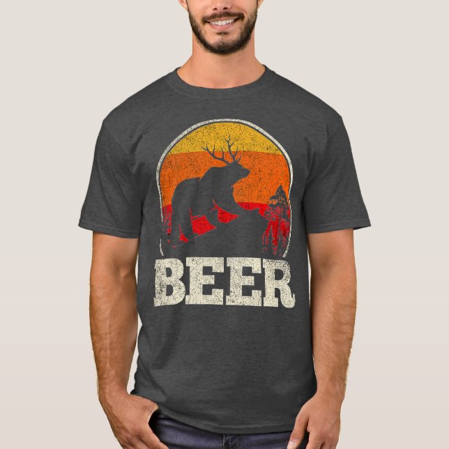 Camiseta Barras-cervo-cervejeiras-Artesanato engraçadas - G (Frente)