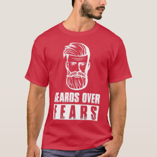 Camiseta Barras Sobre Medos Cheio Barba Cheio Barba Engraça