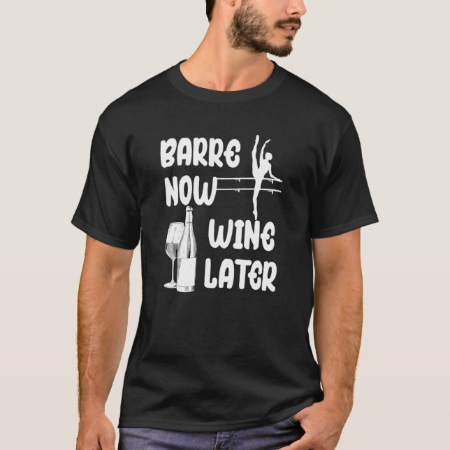Camiseta Barre Agora Vinho Depois Balé Pilatos (Frente)