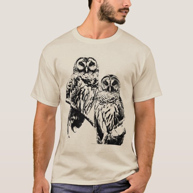 Camiseta Barred Owl - 2020 - Tinta preta (Frente)