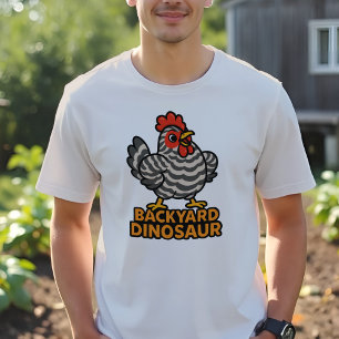 Camiseta Barred Plymouth Rock Backyard Dinossaur Chicken
