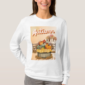 Camiseta Barrel Cheio do outono de Pumpkins