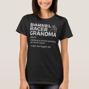 Camiseta Barrel Racer Vovó Sua Maior Corrida de Cavalo Fã