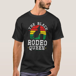 Camiseta Barrel Racing African Cowgirl Black Rodeo