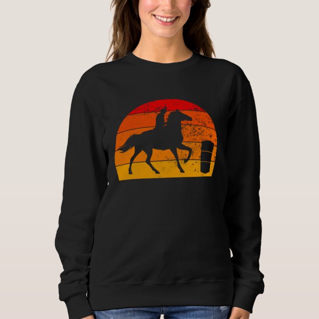 Camiseta Barrel Racing Barrel Racer Horse Riding Rodeo Cowg (Frente)