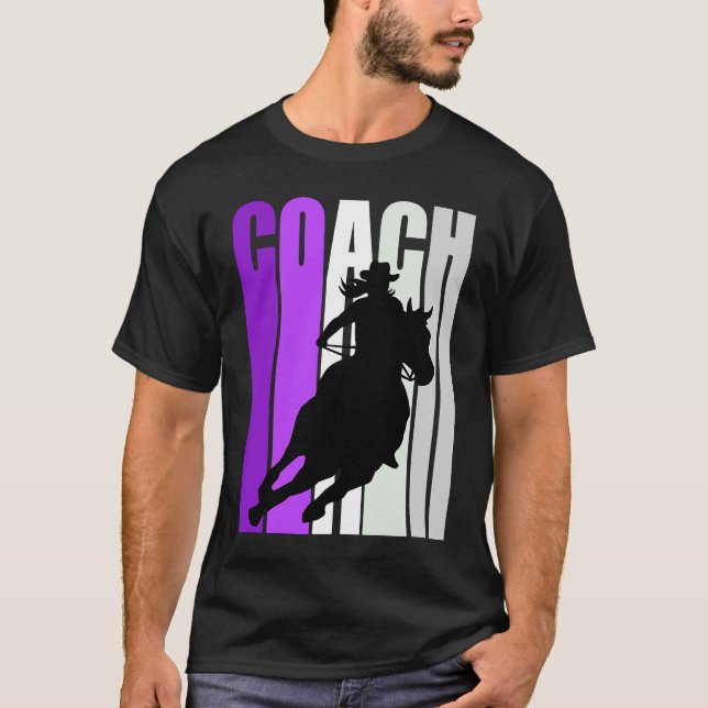 Camiseta Barrel Racing Coach Instructor Cowgirl Hat Western (Frente)