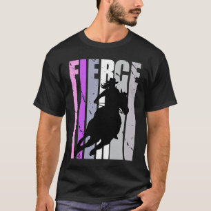Camiseta Barrel Racing Fierce Cowgirl Hat Western Girls Sou