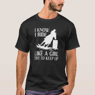 Camiseta Barrel Racing For Women Girls Horse Racer Cowgirl