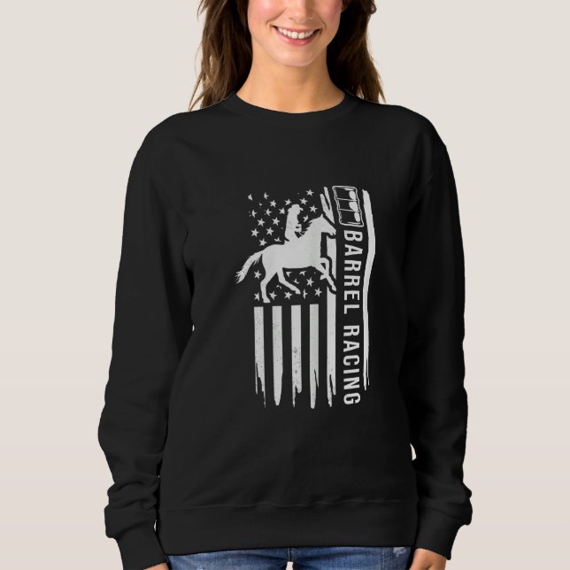 Camiseta Barrel racing US flag graphic concept (Frente)
