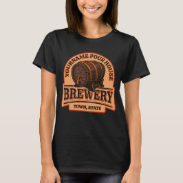 Camiseta Barril de cerveja de carvalho antigo nome personal