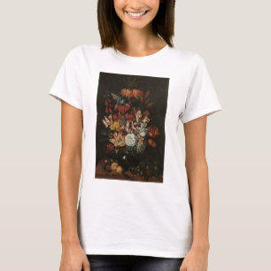 Camiseta Barroco Antigo, Flores de Vida Estática Floral em 