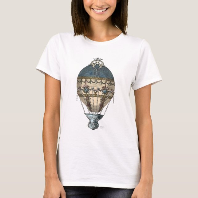 Camiseta Barroco Balão Azul e Creme (Frente)