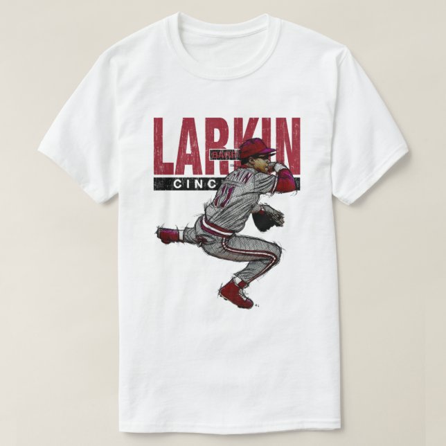 Camiseta Barry Larkin Sketch (Frente do Design)