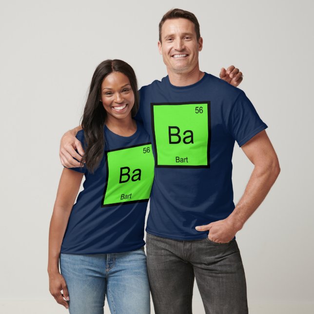 Camiseta Bart Nome Química Elemento Tabela Periódica (Unissex)