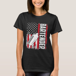 Camiseta Bartender American Flag Funny cita Ditos