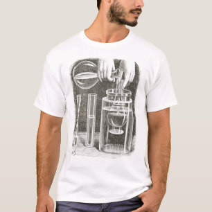 Camiseta Bartender de Cientista Louco com Experimento de Qu