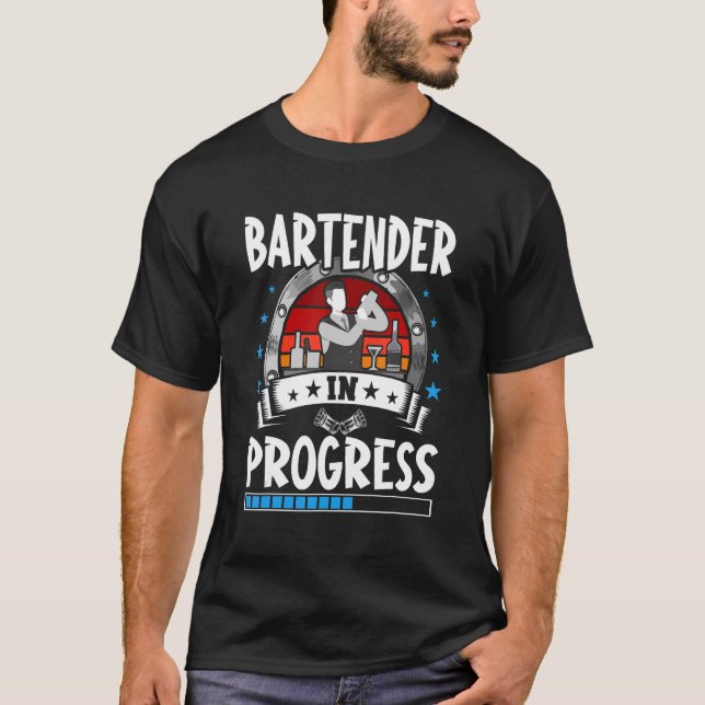 Camiseta Bartender Em Andamento Estudante (Frente)
