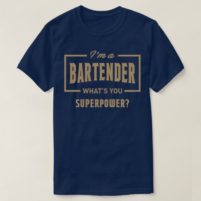 Camiseta Bartender Funny Job e Hobby 2 (Frente do Design)
