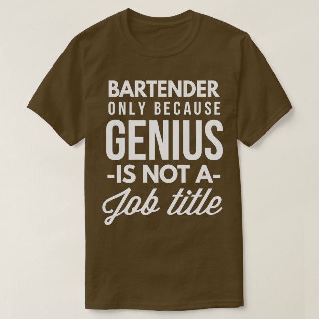 Camiseta Bartender Genius (Frente do Design)