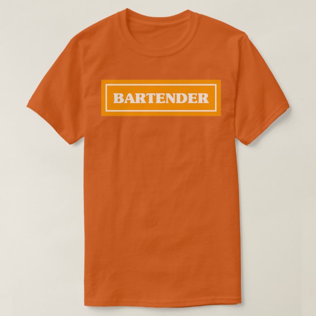 Camiseta Bartender Laranja (Frente do Design)