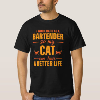 Camiseta Bartender Love For Cat