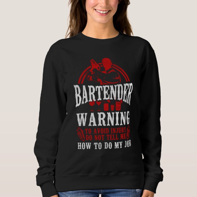 Camiseta Bartender Mixologist Bartender Warning To Avoid In (Frente)