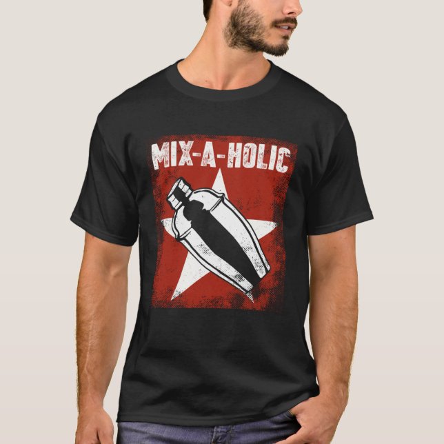 Camiseta Bartender Mixologist Mix A Holic (Frente)