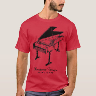 Camiseta Bartolomeo Cristofori Pianoforte Música para Piano