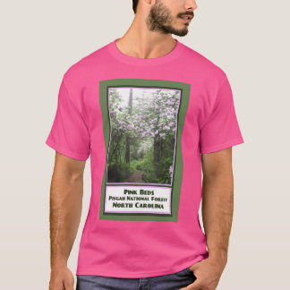 Camiseta Bas-Rosa-Poster de-viagens vintage de  Carolina do