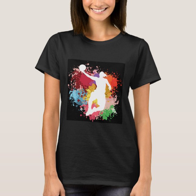 Camiseta Basbol Splash Watercolor (Frente)