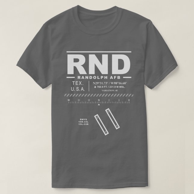 Camiseta Base Aérea Randolph RND (Frente do Design)