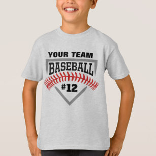 Camiseta Base Base de Basebol Personalizada para Crianças d