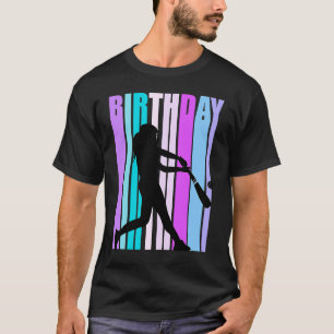 Camiseta Base Colorida de Beisebol Rosa Pastel