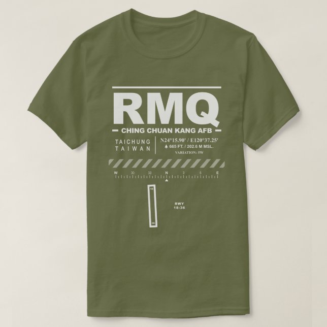 Camiseta Base da Força Aérea Ching Chuan Kang RMQ (Frente do Design)