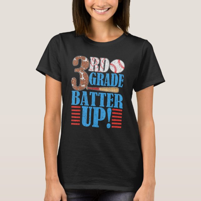 Camiseta Base de Bateria do 3º Grau de Volta à Escola (Frente)