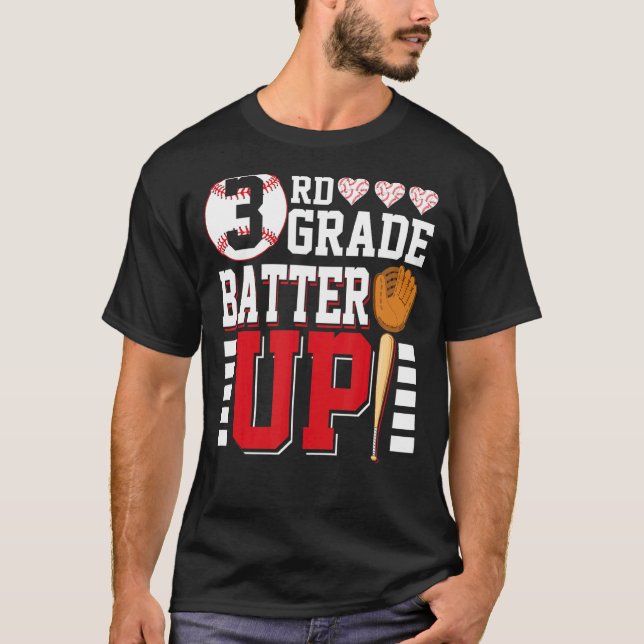 Camiseta Base de Bateria do 3º Grau de Volta à Escola (Frente)