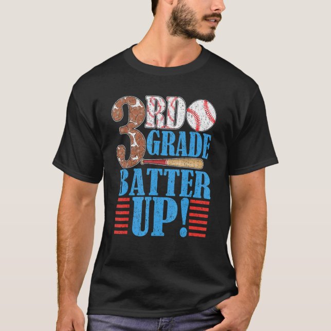 Camiseta Base de Bateria do 3º Grau de Volta à Escola (Frente)