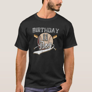 Camiseta Baseball 11 Festa de aniversário 11 Anos