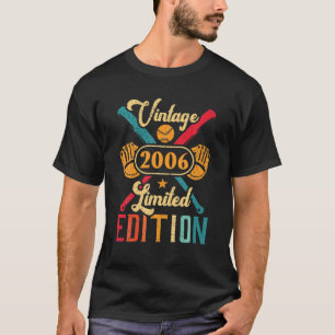 Camiseta Baseball 16º Aniversário Para Meninas 2006 S