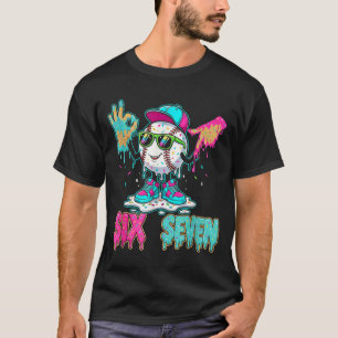 Camiseta Baseball 67 Gotejamento Seis Sete Sinais de Mão So