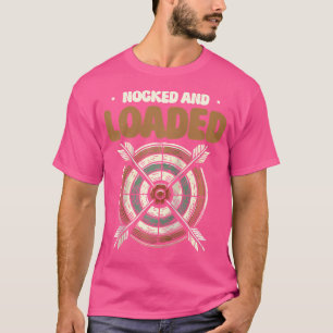 Camiseta Baseball Alvo De Arco De Arrasto Nocked E Carregad