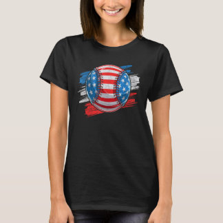Camiseta Baseball American Flag 4th Of July