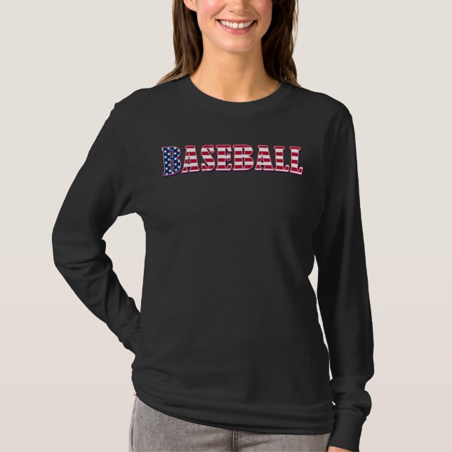 Camiseta Baseball American Flag  Baseball (Frente)